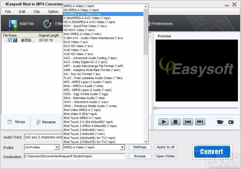 4Easysoft Mod to MP4 Converter下载,Mod至MP4转换工具