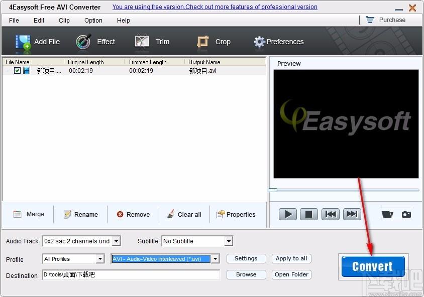 4Easysoft Free AVI Converter下载,AVI视频格式转换器