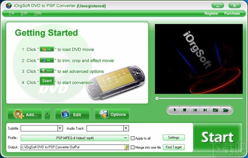 iOrgSoft DVD to PSP Converter下载,DVD转PSP转换器
