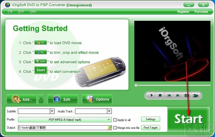 iOrgSoft DVD to PSP Converter下载,DVD转PSP转换器